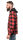 Herren checkered langarm Flanell Hemd mit Kapuze 4X-Large Black/Red