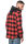 Herren checkered langarm Flanell Hemd mit Kapuze 4X-Large Schwarz/Rot