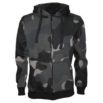 Winter zipped Hoodie Night Camo S