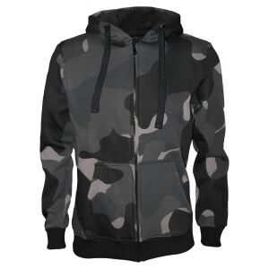 ROCK-IT Apparel Herren Winter Zipper Hoodie, Kapuzenjacke, gefütterter Torso, mit Reißverschluss und Taschen, weicher Stoff, Größen S-5XL, Sweatjacke Night Camo S