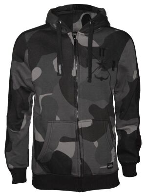 Urban night camo zipped Hoodie