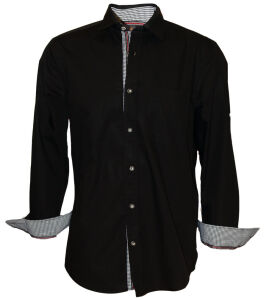 Mens long sleeve traditional shirt  X-Large Black