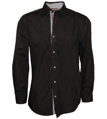 Mens long sleeve traditional shirt  XX-Large Black