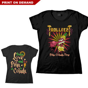 Trollfest - Pina Colada POD Girlie T-Shirt Schwarz XXL