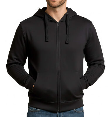 Heavy Zipped Hoodie mit Seitentaschen