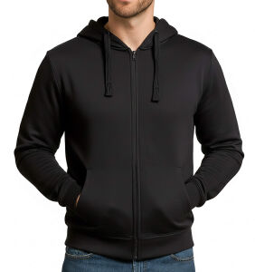 ROCK-IT heavy zipped hoodie with side pockets