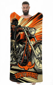 Badetuch „Motorrad-Speed-Print“ – 100%...