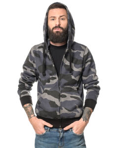 Camo zipped hoodie