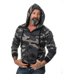 Camo zipped hoodie