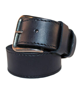 Heavy leatherbelt black