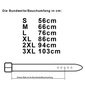 Heavy Ledergürtel schwarz XX-Large