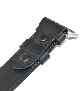 Heavy leatherbelt black X-Large