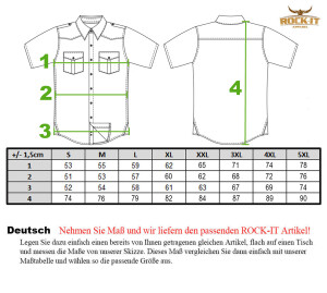 ROCK-IT Apparel Herren Kurzarm Hemd - 100% Baumwolle - Urban Style XX-Large Schwarz