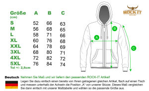 ROCK-IT Apparel Herren Winter Zipper Hoodie, Kapuzenjacke, gefütterter Torso, mit Reißverschluss und Taschen, weicher Stoff, Größen S-5XL, Sweatjacke