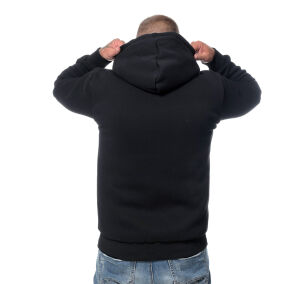 Herren Winter zipped Hoodie Schwarz XL