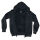 Herren Winter zipped Hoodie Schwarz XXL