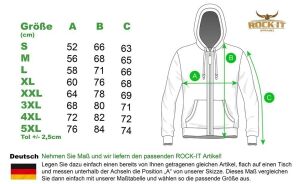 Herren Winter zipped Hoodie Schwarz 4XL