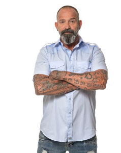 ROCK-IT Apparel Herren Kurzarm Hemd - 100% Baumwolle -...