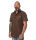 ROCK-IT Apparel Herren Kurzarm Hemd - 100% Baumwolle - Urban Style 5X-Large Braun