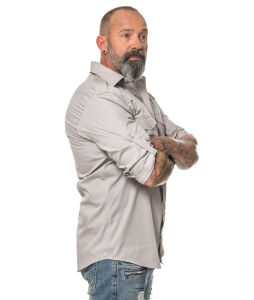 ROCK-IT Apparel Herren Langarm Hemd - Worker Shirt – Regular Fit X-Large Charcoal