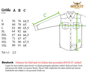 ROCK-IT Apparel Herren Langarm Hemd - Worker Shirt...