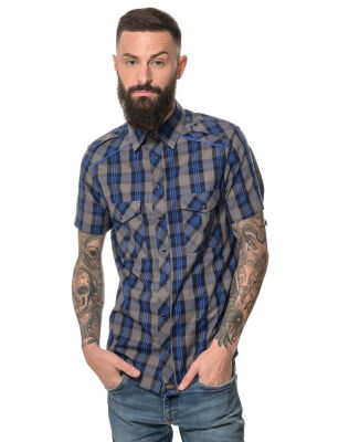 Kariertes Herren kurzarm Hemd Check